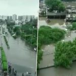 Gujarat Rains: Heavy Rain Leads To Flood-Like Situation in Low-Lying Areas in Surat (Watch Video)